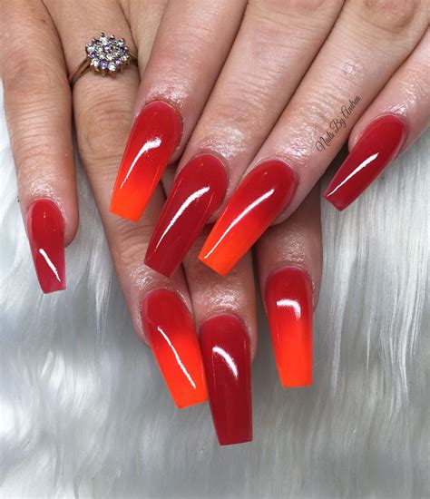 Red And Orange Nail Designs Joevangoghchapelhill