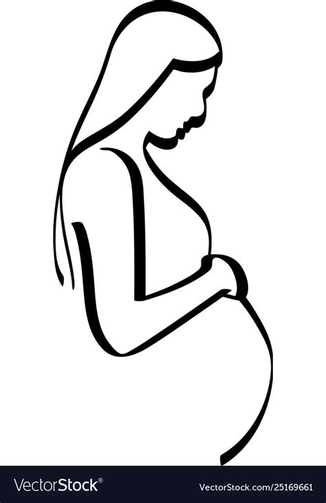 pregnant woman royalty free vector image vectorstock