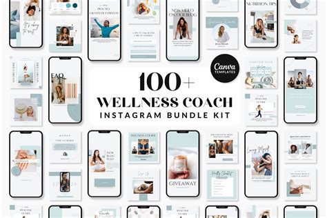 Wellness Instagram Templates Bundle Creative Market