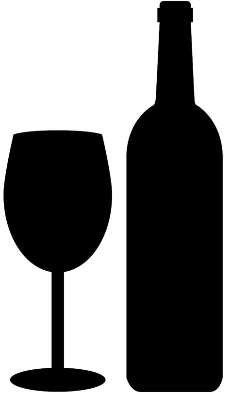 Download Wine Bottle and Glass Silhouette | Free vector silhouettes