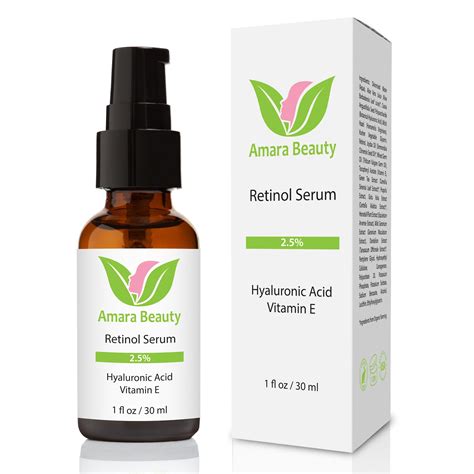 Retinol Serum 25 With Hyaluronic Acid And Vitamin E 1 Oz Amara Beauty