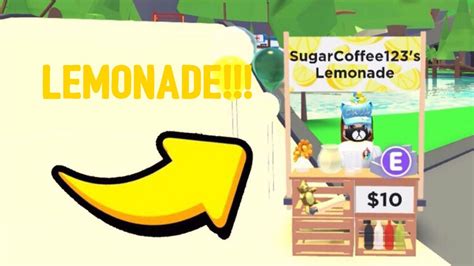 recipe of how to make lemonade stand in adopt me