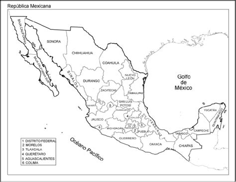 Mapa De México Con Division Politicadocx