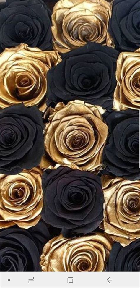 Black Flowers Wallpaper Gold Wallpaper Background Beautiful Flowers