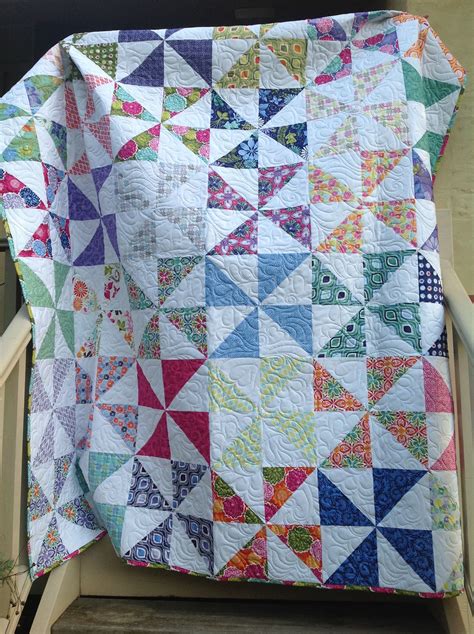 Pretty Pinwheels Quilt By Ondine Poort Quilting By Jenny Jameson Of