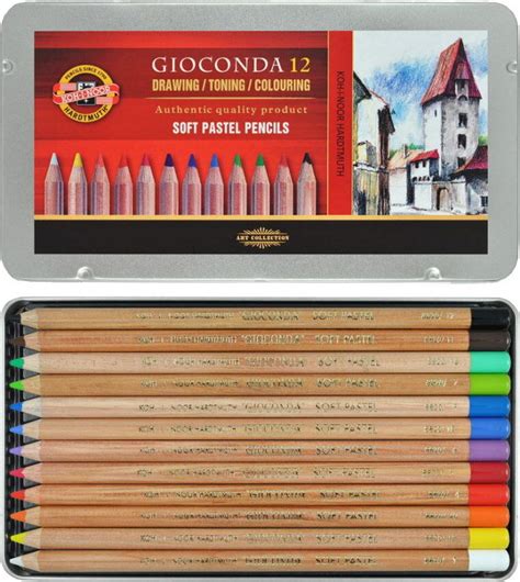 Soft Pastel Pencil Set Artist Drawing Crayon Koh I Noor Gioconda 8829
