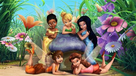 List Of Disney Fairies Characters Tinker Bell Fawn Rosetta Iridessa And