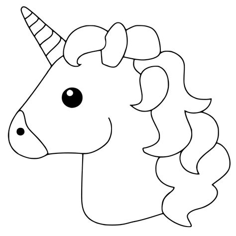 Simple Unicorn S Head Coloring Page Free Printable Coloring Pages For