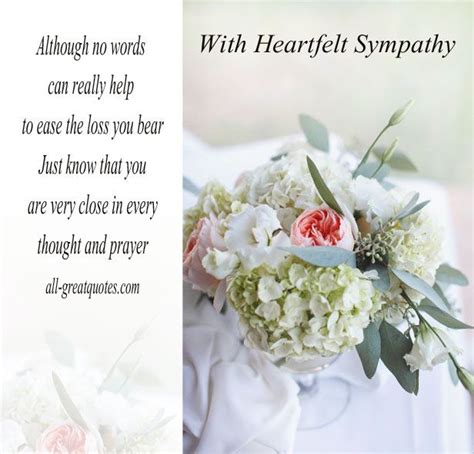 With Heartfelt Sympathy Sympathy Card Messages Sympathy Messages