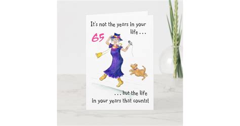 Fun 65th Birthday Card For A Woman
