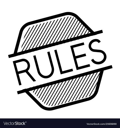 Rules Black Stamp Royalty Free Vector Image Vectorstock