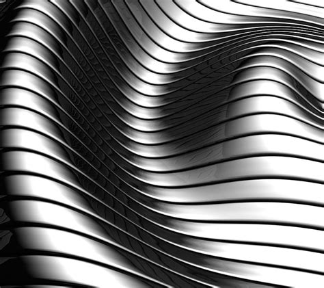 Chrome Metal Silver Waves Hd Wallpaper Peakpx