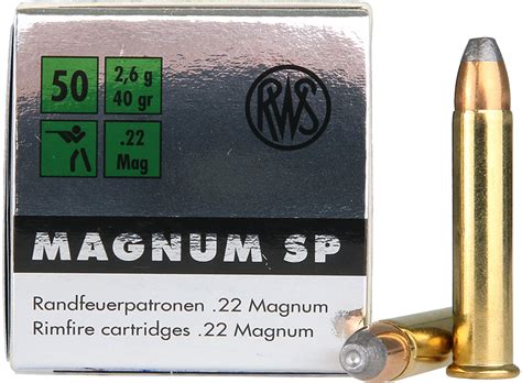 You may observe and analyse the history data and make a prediction by checking the winning times and the biggers numbers of winning times. RWS Magnum .22 Win Mag SP 40 grs Kleinkaliberpatronen ...