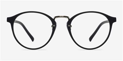 Chillax Round Matte Black And Silver Full Rim Eyeglasses Eyebuydirect Canada