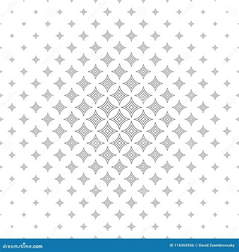 Repeat Black And White Vector Star Pattern Stock Vector Illustration