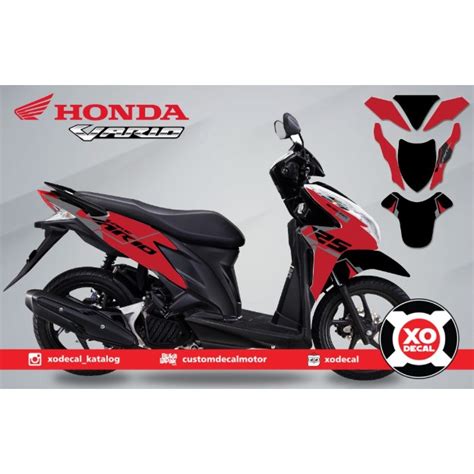 Jual Decal Sticker Honda Vario 125 Old Malaysia Livery Red Design