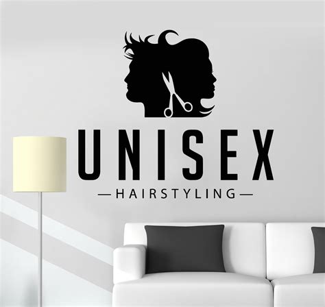 Vinyl Wall Decal Unisex Hairstyling Hair Salon Beauty Stylist Stickers