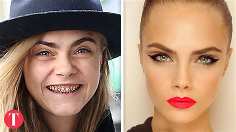 10 Shocking Photos of Supermodels Without Makeup pt. 1 - YouTube