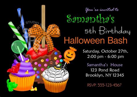 So how about a halloween birthday party for a children's birthday party? Printable Halloween Birthday party Invitation Custom