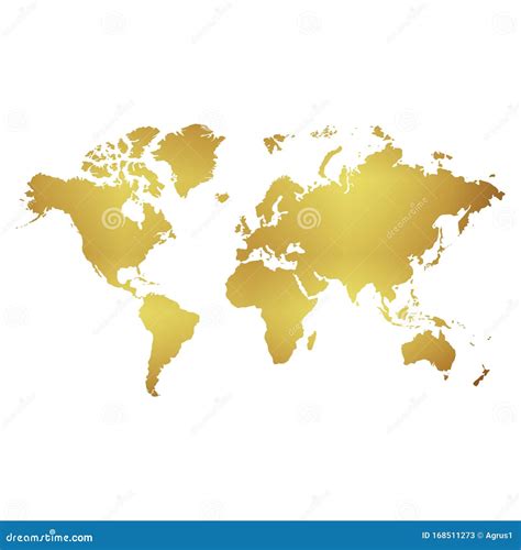 Vector Eps World Map On White Background Stock Vector Illustration Of