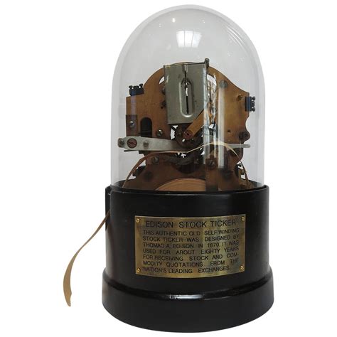 Wall Street Stock Ticker Machine Designed By Thomas Edison At 1stdibs