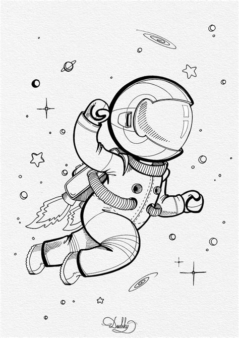 Astrokid Logo Space Drawings Astronaut Drawing Astronaut Illustration