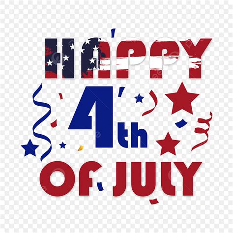 Happy Th Of July Clipart Vector Happy Th Of July Celebration Transparent Background Th July