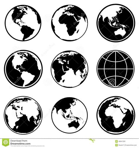 Blackplanet is a social networking experience where black america can connect, speak freely, shine and. Set Of Earth Planet Globe Icons. Vector. Stock Vector ...