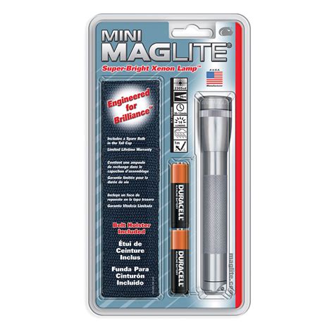 Maglite Mini Mag Flashlight Aa Holster Pack Gray Pewter Sm2a09h