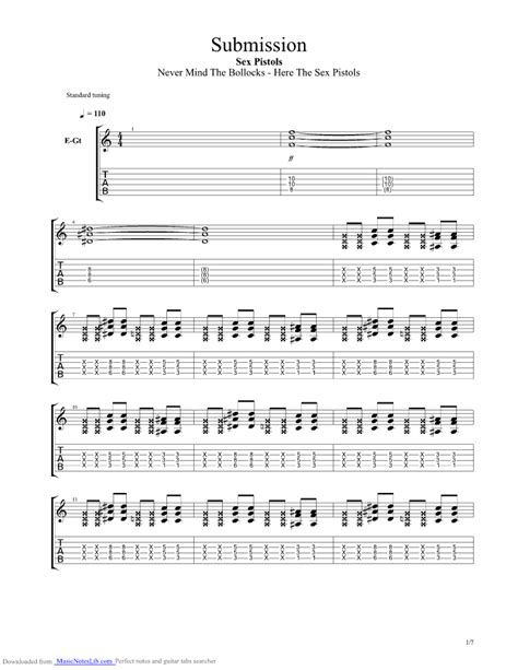 Sex Pistols Guitar Tabs Anarchy In The Uk Tab Ver 5 By Sex Pistols