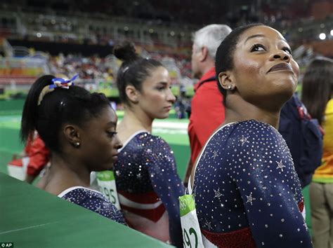 Simone Biles And Team Usa Gymnasts Take Center Stage As Final Begins In Rio Daily Mail Online