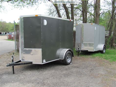 5x8 V Nose Enclosed Cargo Trailer Wramp Pick Up In Ma Or Nh