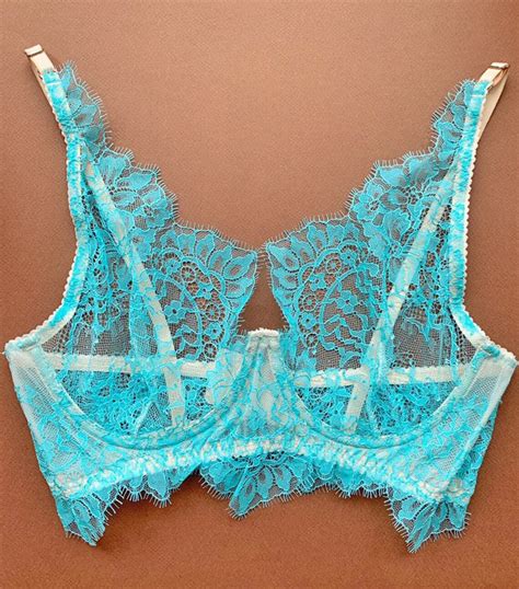 turquoise lace lingerie set something blue wedding t etsy