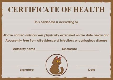 Pet Health Certificate Template 9 Word Templates To Download For Free