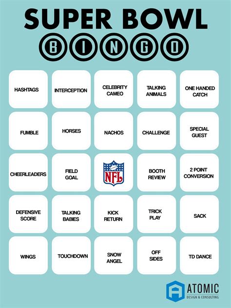 Printable Super Bowl Bingo Cards 2015 Printable Bingo Cards