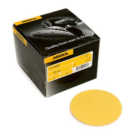 3 Mirka Gold Sanding Disc With Grip Back Box Of 50