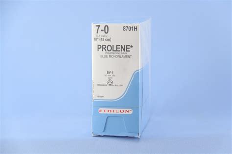 Ethicon Suture 8701h 7 0 Prolene Blue 18 Bv 1 Taper Double Armed