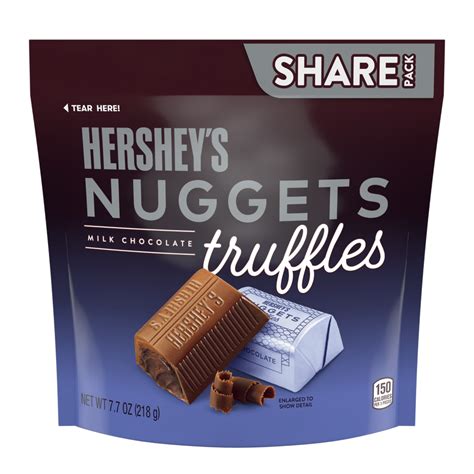 hershey s nuggets milk chocolate truffles candy 7 7 oz bag