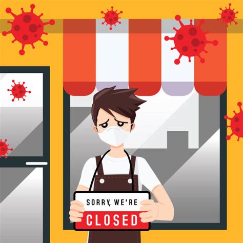 Cartoon Of The Office Closed Sign Illustrations Royalty