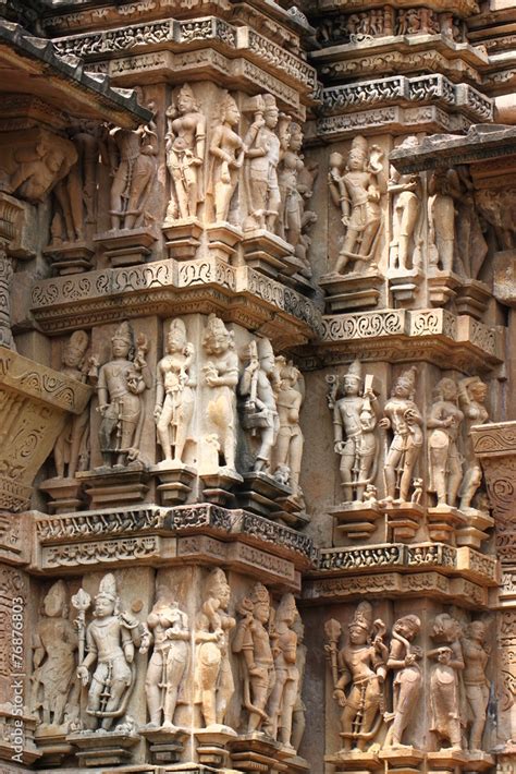 Khajuraho Temples And Their Erotic Sculptures India Stock Photo Adobe Stock