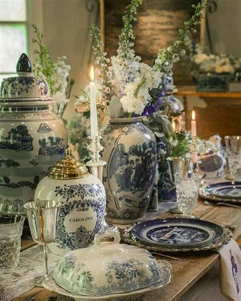 Blue White Decor Image By Kristie Crespo On French Country Dining Room