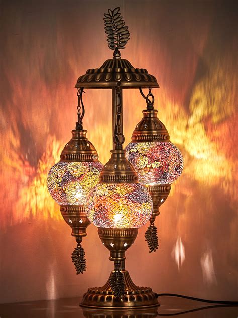10 COLORS Stunning Turkish Moroccan Mosaic Lamp With 3 Etsy