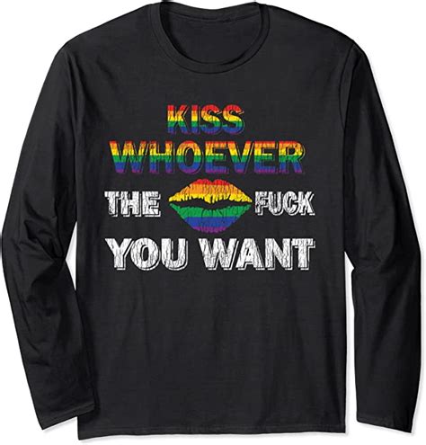 Kiss Whoever The F Fuck Want Rainbow Lips Support Pride