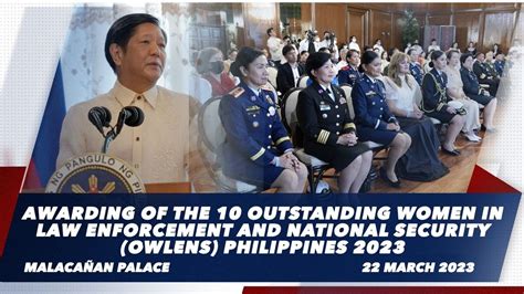 Awarding Of The Ten Outstanding Women In Law Enforcement And National