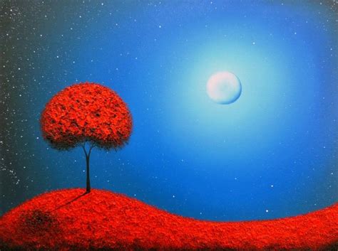Blue and red abstract 2 is a painting by sharon cummings which was uploaded on november 23rd, 2011. Blue Night Landscape, Red Tree Art Print, Photo Print Of ...