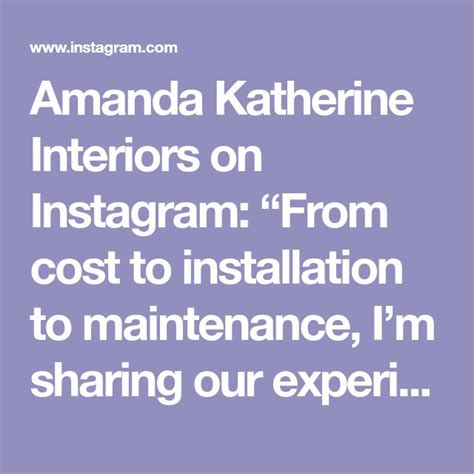 Amanda Katherine Interiors On Instagram From Cost To Installation To