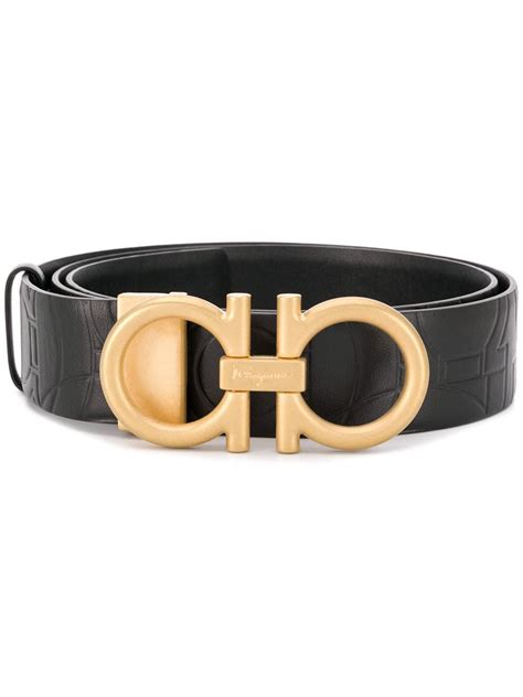 Salvatore Ferragamo logo belt - Black