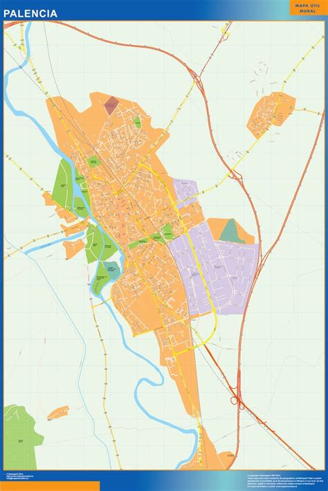 Mapa Palencia Callejero Para Pared Mapas De Municipios De España