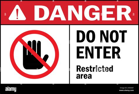 Danger Do Not Enter Restricted Area Danger Sign Facility Signs And