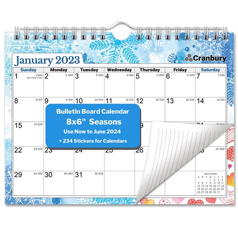 Mini Wall Calendar 2023 2024